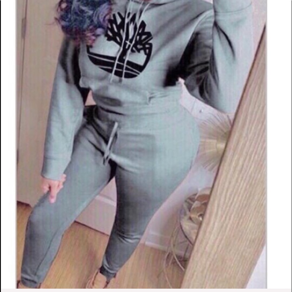 Gorgeous casual hooded GREY 2pc pants set🛍🎉❣️